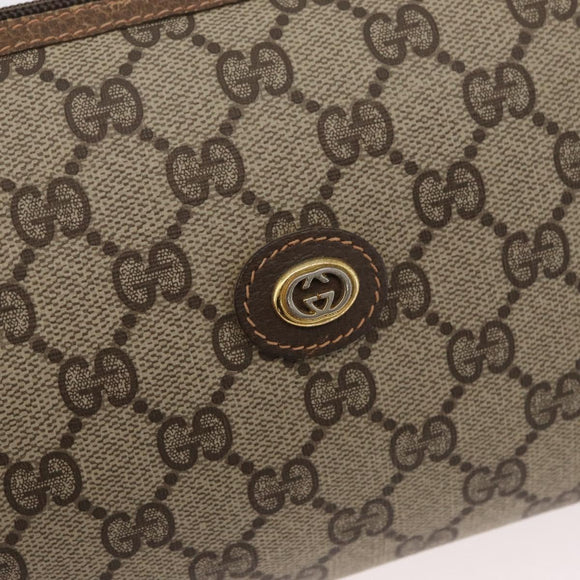 GUCCI GG Supreme Shoulder Bag PVC Beige Gold 89 02 086 Auth BA12793