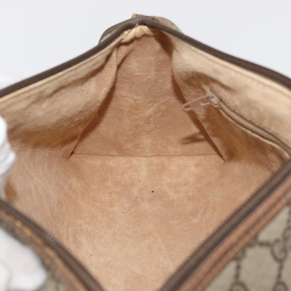 GUCCI GG Supreme Shoulder Bag PVC Beige Gold 89 02 086 Auth BA12793