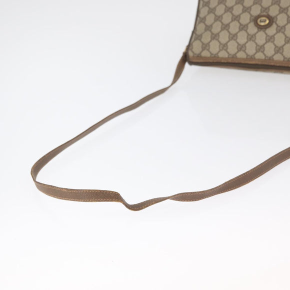 GUCCI GG Supreme Shoulder Bag PVC Beige Gold 89 02 086 Auth BA12793