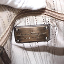 Salvatore Ferragamo Gancini Shoulder Bag Leather Silver Auth BA12795A-18