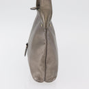 Salvatore Ferragamo Gancini Shoulder Bag Leather Silver Auth BA12795A-3