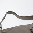 Salvatore Ferragamo Gancini Shoulder Bag Leather Silver Auth BA12795A-8