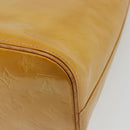 LOUIS VUITTON Monogram Vernis Houston Hand Bag Beige M91004 LV Auth BA12797-15