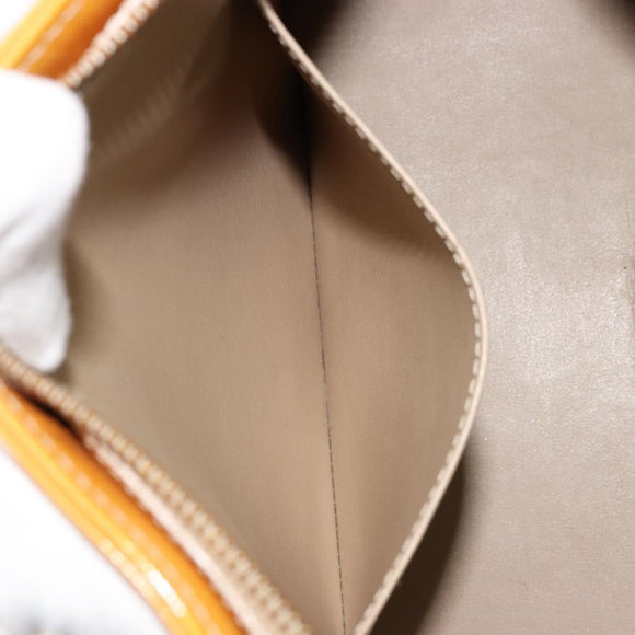 LOUIS VUITTON Monogram Vernis Houston Hand Bag Beige M91004 LV Auth BA12797