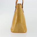 LOUIS VUITTON Monogram Vernis Houston Hand Bag Beige M91004 LV Auth BA12797-3