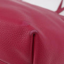 Salvatore Ferragamo Gancini Tote Bag Leather Pink Gold Auth BA12798-16