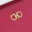 Salvatore Ferragamo Gancini Tote Bag Leather Pink Gold Auth BA12798-17