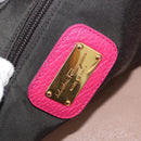 Salvatore Ferragamo Gancini Tote Bag Leather Pink Gold Auth BA12798-18