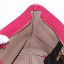 Salvatore Ferragamo Gancini Tote Bag Leather Pink Gold Auth BA12798-20
