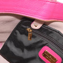 Salvatore Ferragamo Gancini Tote Bag Leather Pink Gold Auth BA12798-21