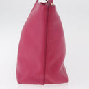 Salvatore Ferragamo Gancini Tote Bag Leather Pink Gold Auth BA12798-3