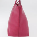 Salvatore Ferragamo Gancini Tote Bag Leather Pink Gold Auth BA12798-4