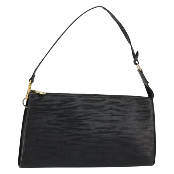 LOUIS VUITTON Epi Pochette Accessoires Pouch Black M52982 LV Auth BA12799