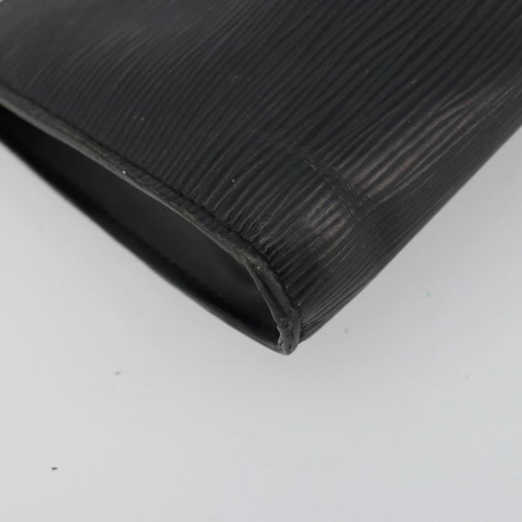 LOUIS VUITTON Epi Pochette Accessoires Pouch Black M52982 LV Auth BA12799