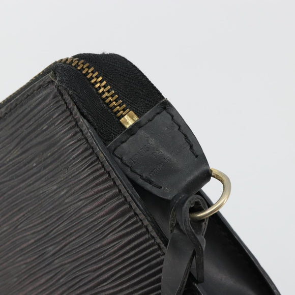 LOUIS VUITTON Epi Pochette Accessoires Pouch Black M52982 LV Auth BA12799