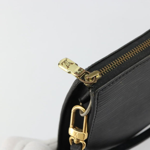 LOUIS VUITTON Epi Pochette Accessoires Pouch Black M52982 LV Auth BA12799