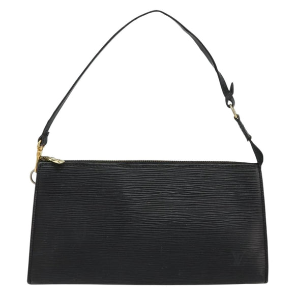 LOUIS VUITTON Epi Pochette Accessoires Pouch Black M52982 LV Auth BA12799