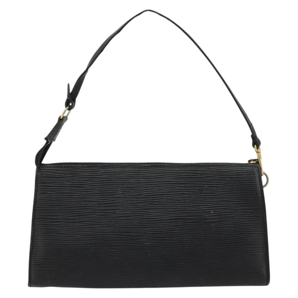 LOUIS VUITTON Epi Pochette Accessoires Pouch Black M52982 LV Auth BA12799