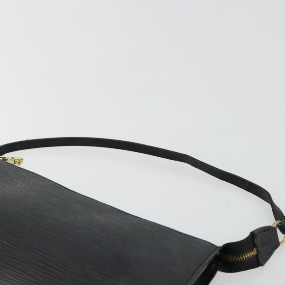 LOUIS VUITTON Epi Pochette Accessoires Pouch Black M52982 LV Auth BA12799