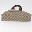 GUCCI GG Supreme Web Sherry Line Tote Bag PVC Beige Gold 378 02 003 Auth BA12800-10