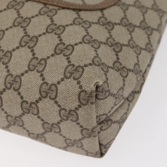 GUCCI GG Supreme Web Sherry Line Tote Bag PVC Beige Gold 378 02 003 Auth BA12800