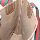 GUCCI GG Supreme Web Sherry Line Tote Bag PVC Beige Gold 378 02 003 Auth BA12800-19