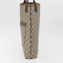 GUCCI GG Supreme Web Sherry Line Tote Bag PVC Beige Gold 378 02 003 Auth BA12800-4