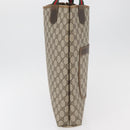 GUCCI GG Supreme Web Sherry Line Tote Bag PVC Beige Gold 378 02 003 Auth BA12800-5