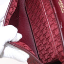 Christian Dior Trotter Canvas Shoulder Bag Bordeaux Gold Auth BA12801A-11