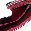 Christian Dior Trotter Canvas Shoulder Bag Bordeaux Gold Auth BA12801A-12