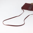 Christian Dior Trotter Canvas Shoulder Bag Bordeaux Gold Auth BA12801A-7