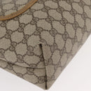 GUCCI GG Supreme Web Sherry Line Tote Bag PVC Beige 39 02 003 Auth BA12802-9