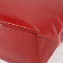 LOUIS VUITTON Monogram Vernis Reade MM Hand Bag Red Rouge M91086 LV Auth BA12808-14