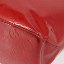 LOUIS VUITTON Monogram Vernis Reade MM Hand Bag Red Rouge M91086 LV Auth BA12808-16