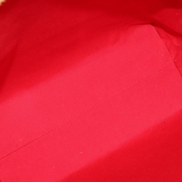 LOUIS VUITTON Monogram Vernis Reade MM Hand Bag Red Rouge M91086 LV Auth BA12808
