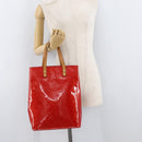 LOUIS VUITTON Monogram Vernis Reade MM Hand Bag Red Rouge M91086 LV Auth BA12808-23