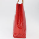 LOUIS VUITTON Monogram Vernis Reade MM Hand Bag Red Rouge M91086 LV Auth BA12808-4