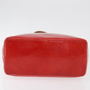 LOUIS VUITTON Monogram Vernis Reade MM Hand Bag Red Rouge M91086 LV Auth BA12808-5