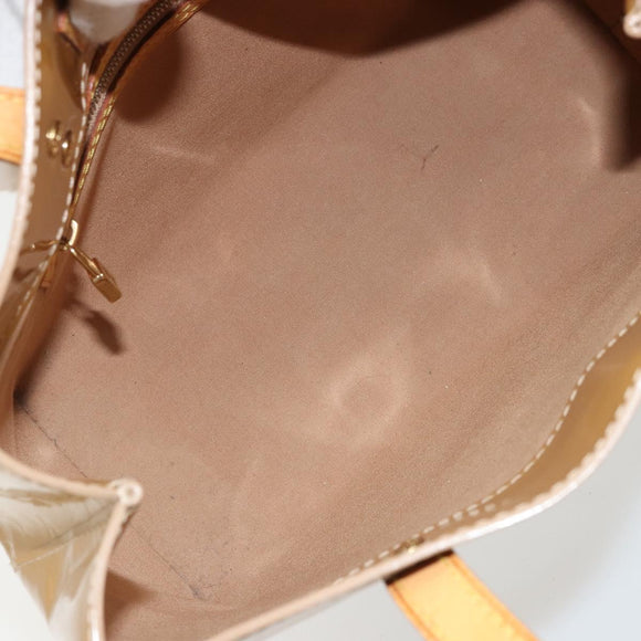 LOUIS VUITTON Monogram Vernis Reade PM Hand Bag Noisette M91334 LV Auth BA12809
