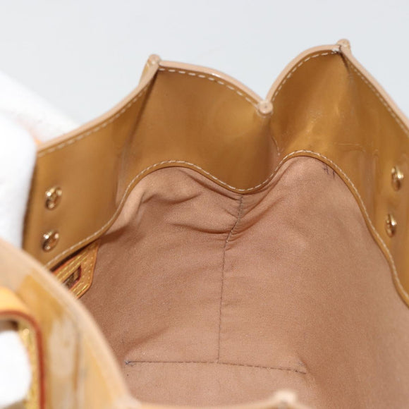 LOUIS VUITTON Monogram Vernis Reade PM Hand Bag Noisette M91334 LV Auth BA12809
