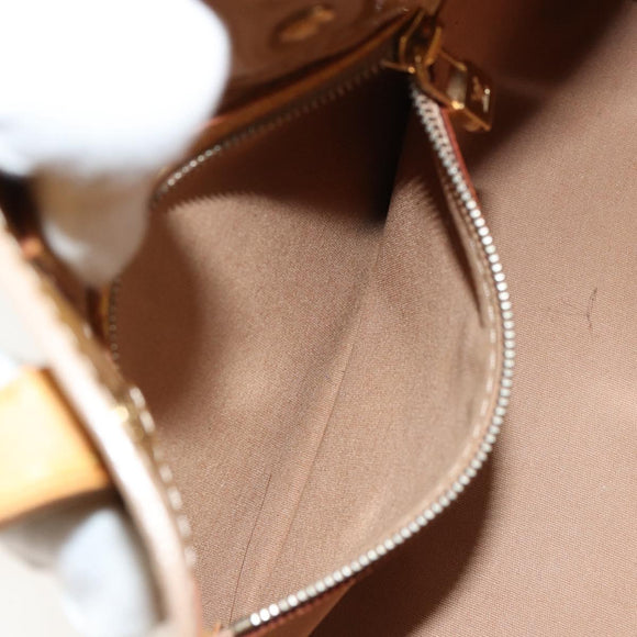 LOUIS VUITTON Monogram Vernis Reade PM Hand Bag Noisette M91334 LV Auth BA12809