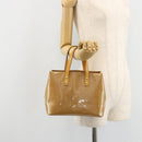 LOUIS VUITTON Monogram Vernis Reade PM Hand Bag Noisette M91334 LV Auth BA12809-22