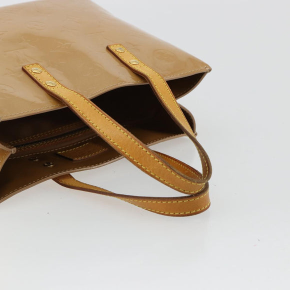 LOUIS VUITTON Monogram Vernis Reade PM Hand Bag Noisette M91334 LV Auth BA12809