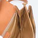 CELINE Macadam Canvas Shoulder Bag PVC Leather Brown Gold Auth BA12811-21
