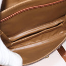 CELINE Macadam Canvas Shoulder Bag PVC Leather Brown Gold Auth BA12811-22