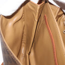 CELINE Macadam Canvas Shoulder Bag PVC Leather Brown Gold Auth BA12811-24