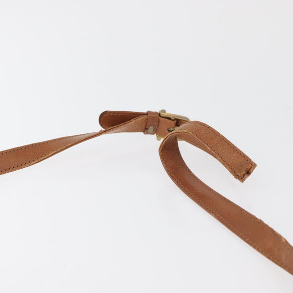 CELINE Macadam Canvas Shoulder Bag PVC Leather Brown Gold Auth BA12811