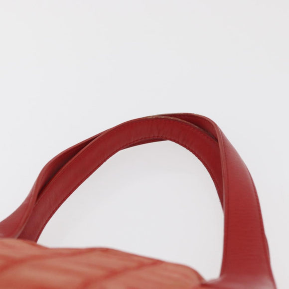 CHANEL New Travel Line Tote Bag Nylon Red Silver CC Auth BA12813