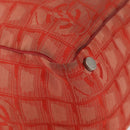 CHANEL New Travel Line Tote Bag Nylon Red Silver CC Auth BA12813-10