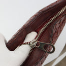BOTTEGA VENETA INTRECCIATO Bag Leather Bordeaux Silver 276357 Auth BA12816-9